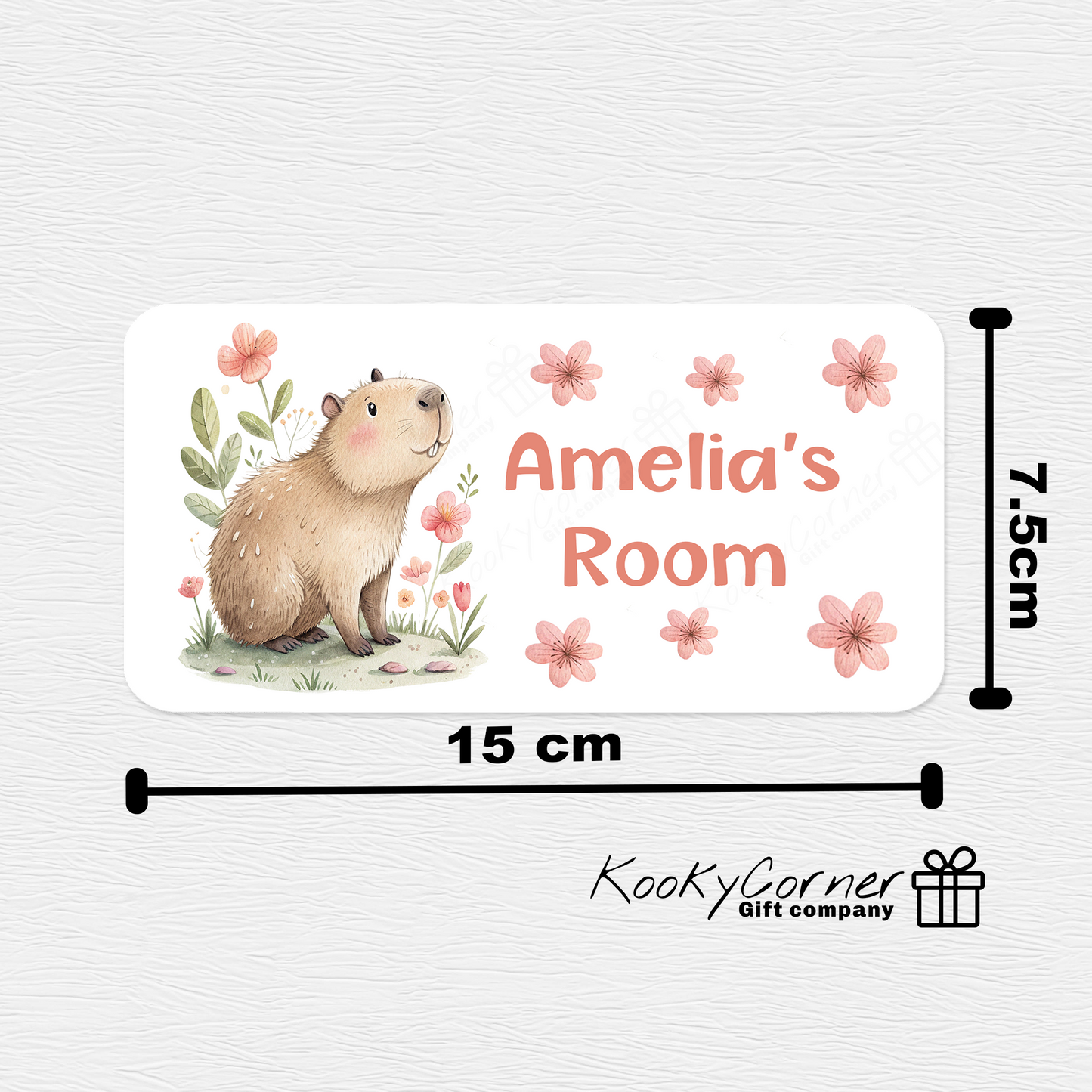 Capybara Children's Door Plaque