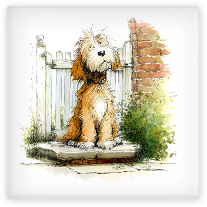 Cockapoo Glass Coaster Set