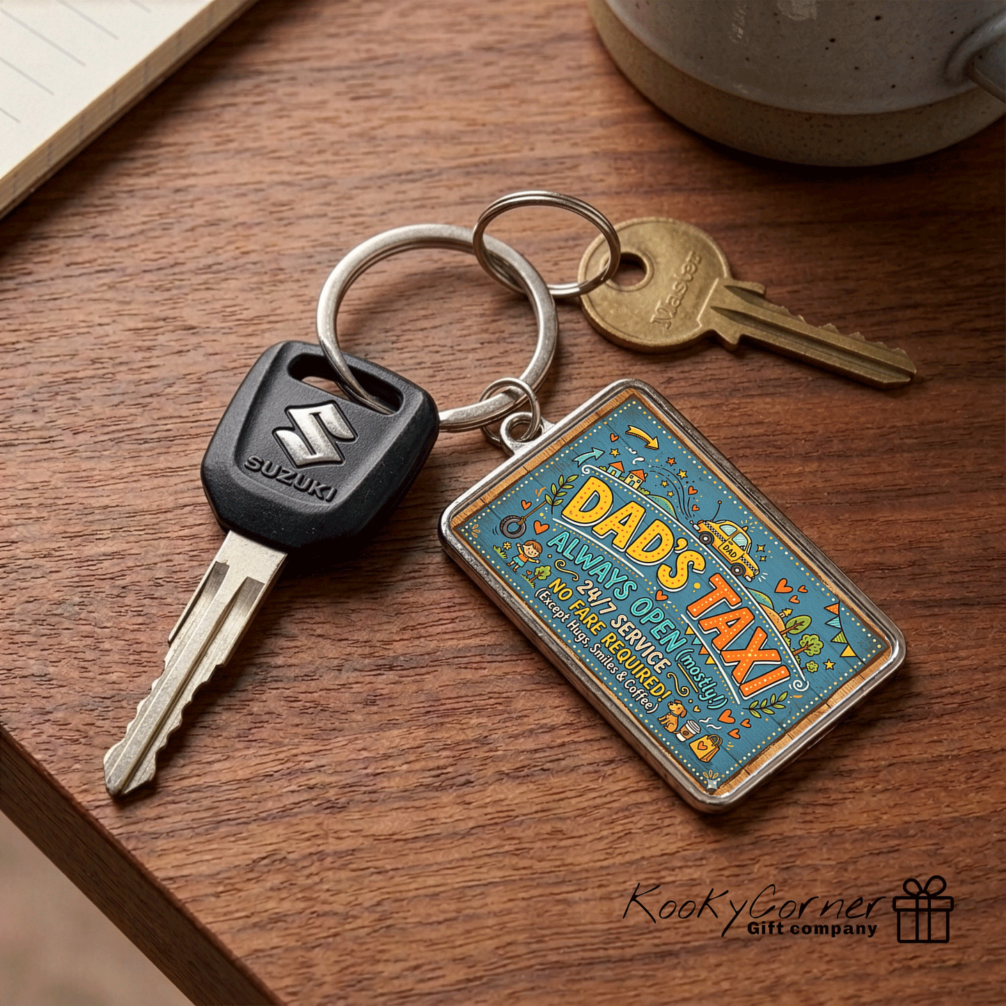 Dad's Taxi Keyring