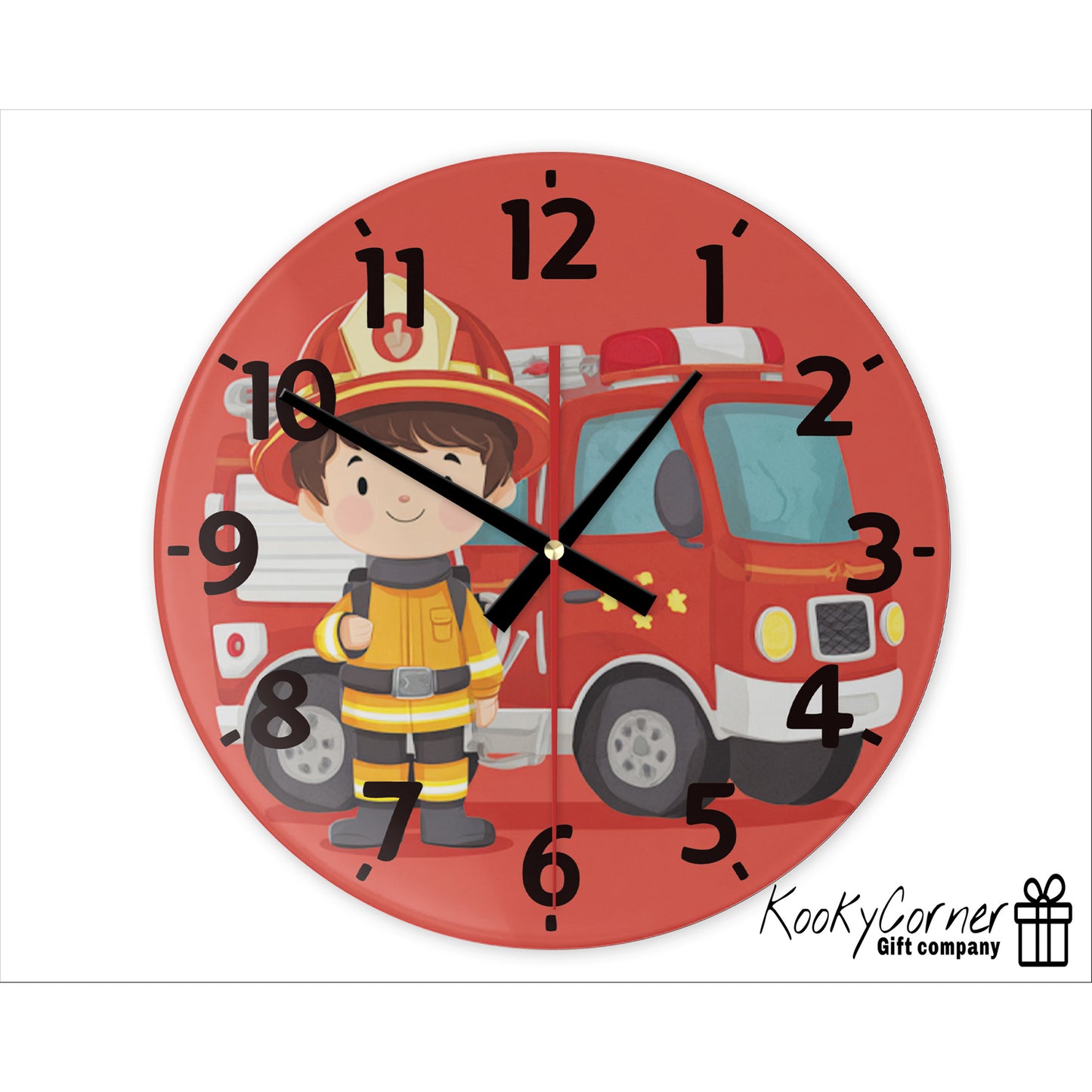 Fireman Wall Clock (20cm)