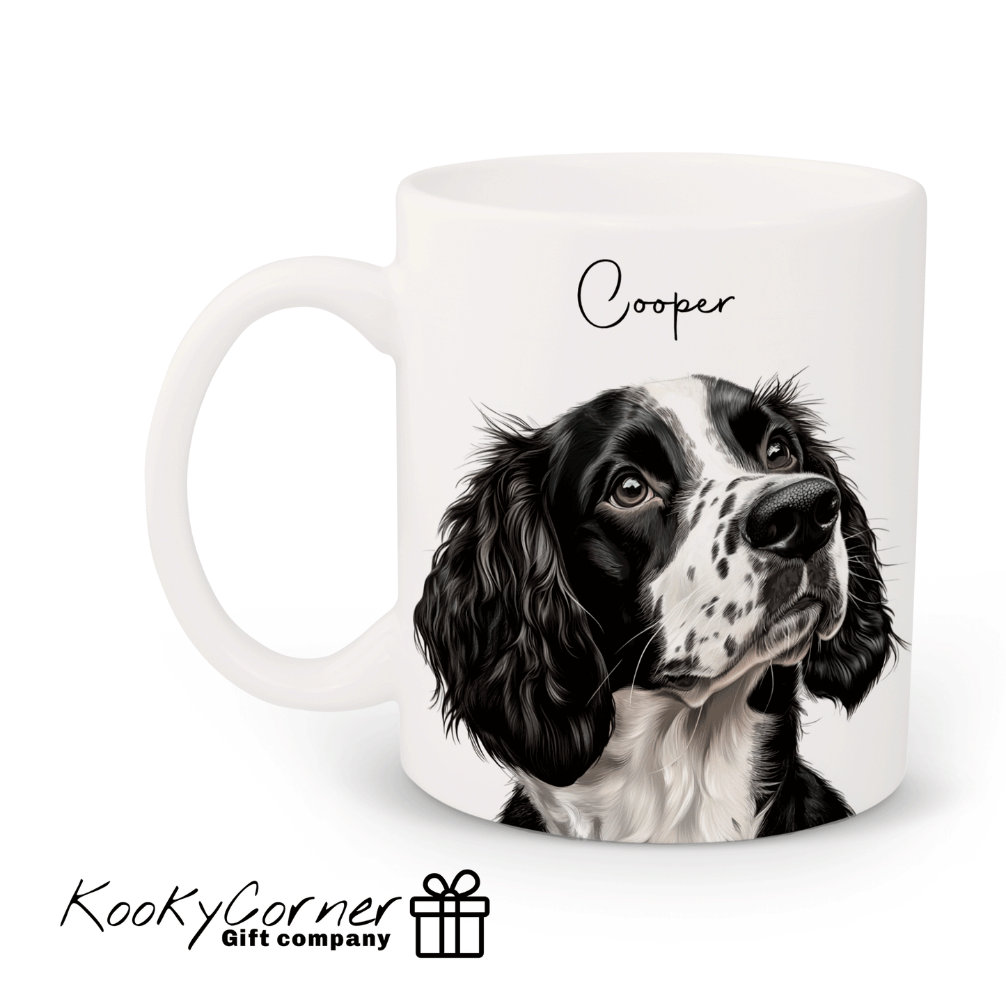 Black And White Springer Spaniel Adult Mug