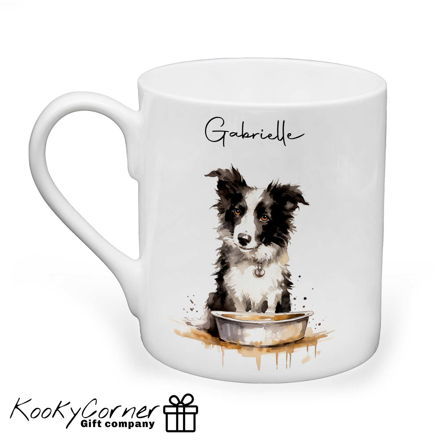 Border Collie "Feed Me" China Mug