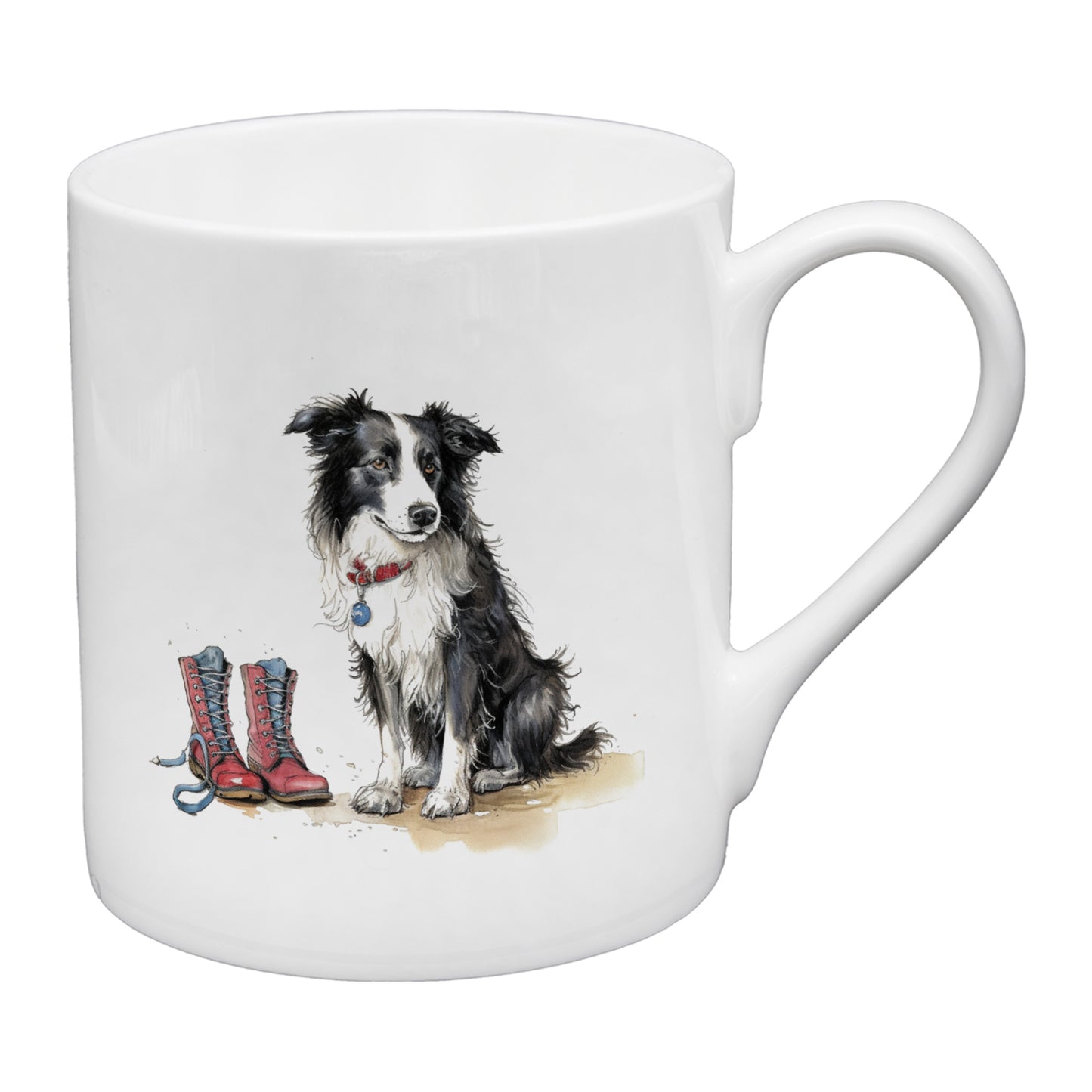 Border Collie China Mug Set