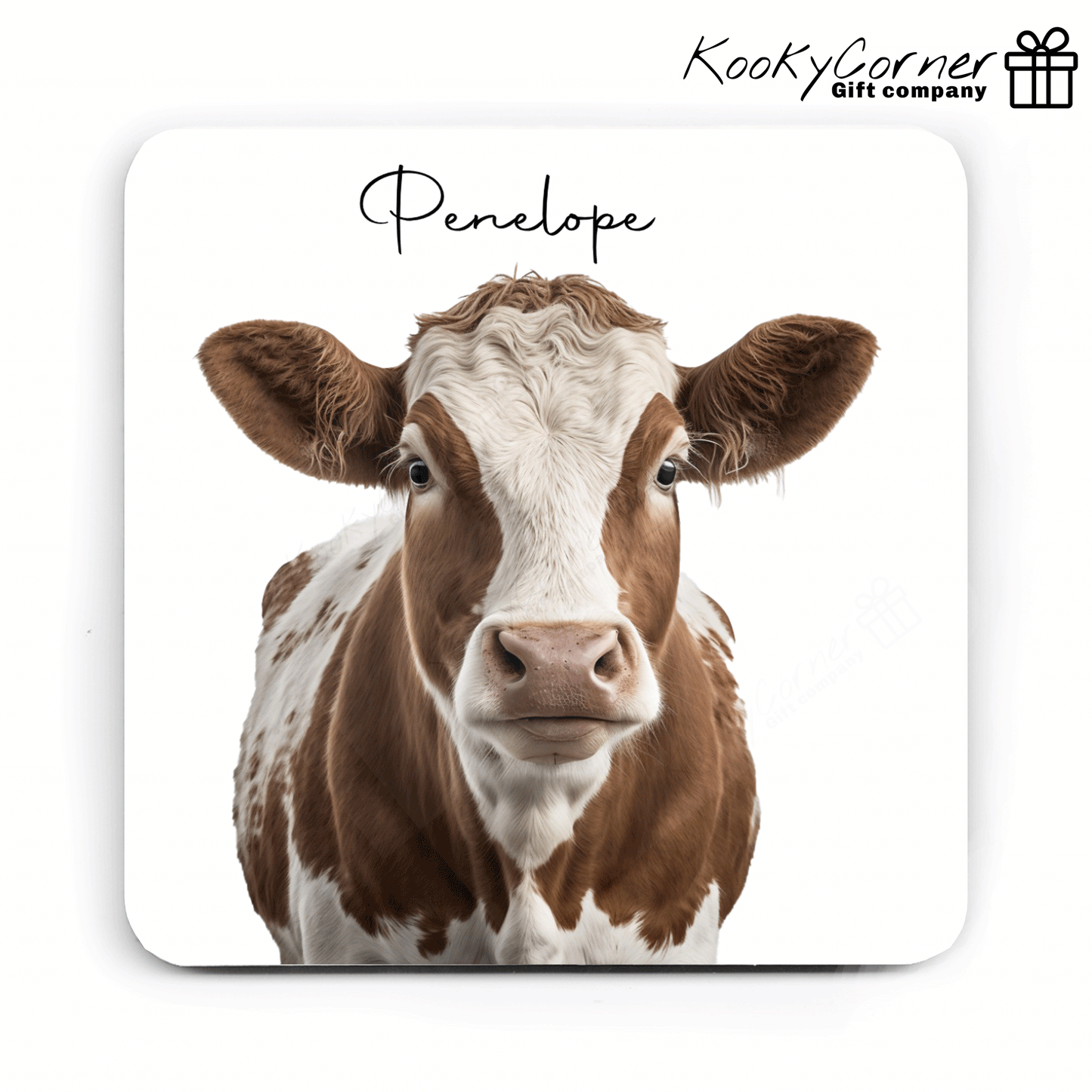 Brown and White Cow Mug