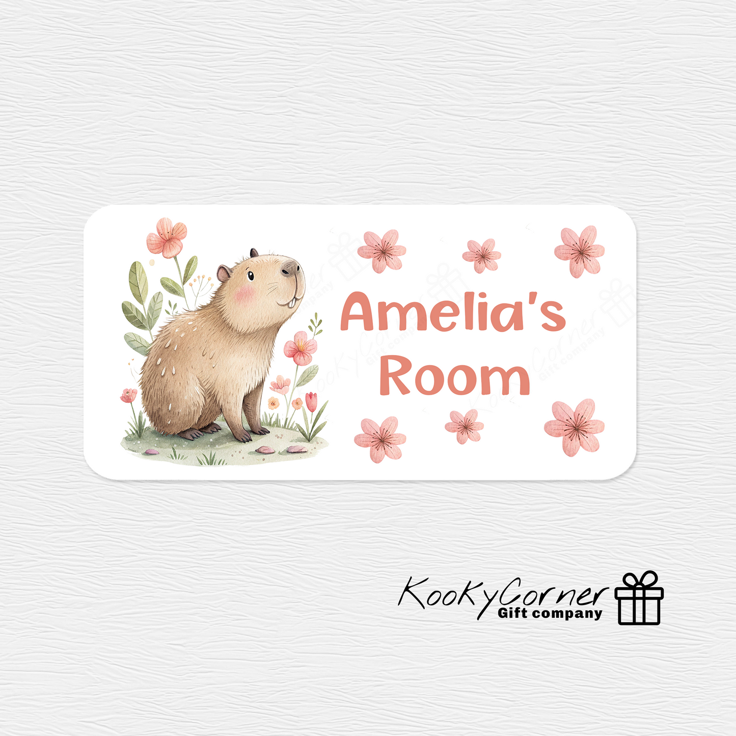 Capybara Children's Door Plaque