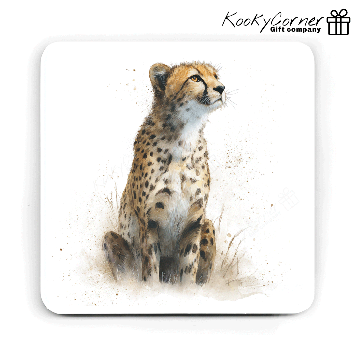 Cheetah Watercolour Splash Art Mug