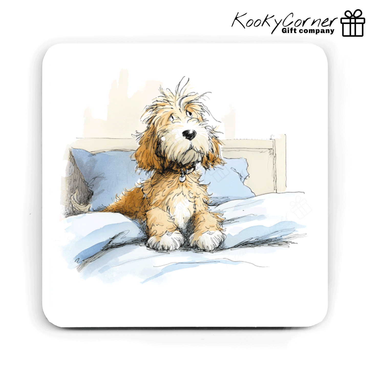 Cockapoo Hardwood Coaster Set