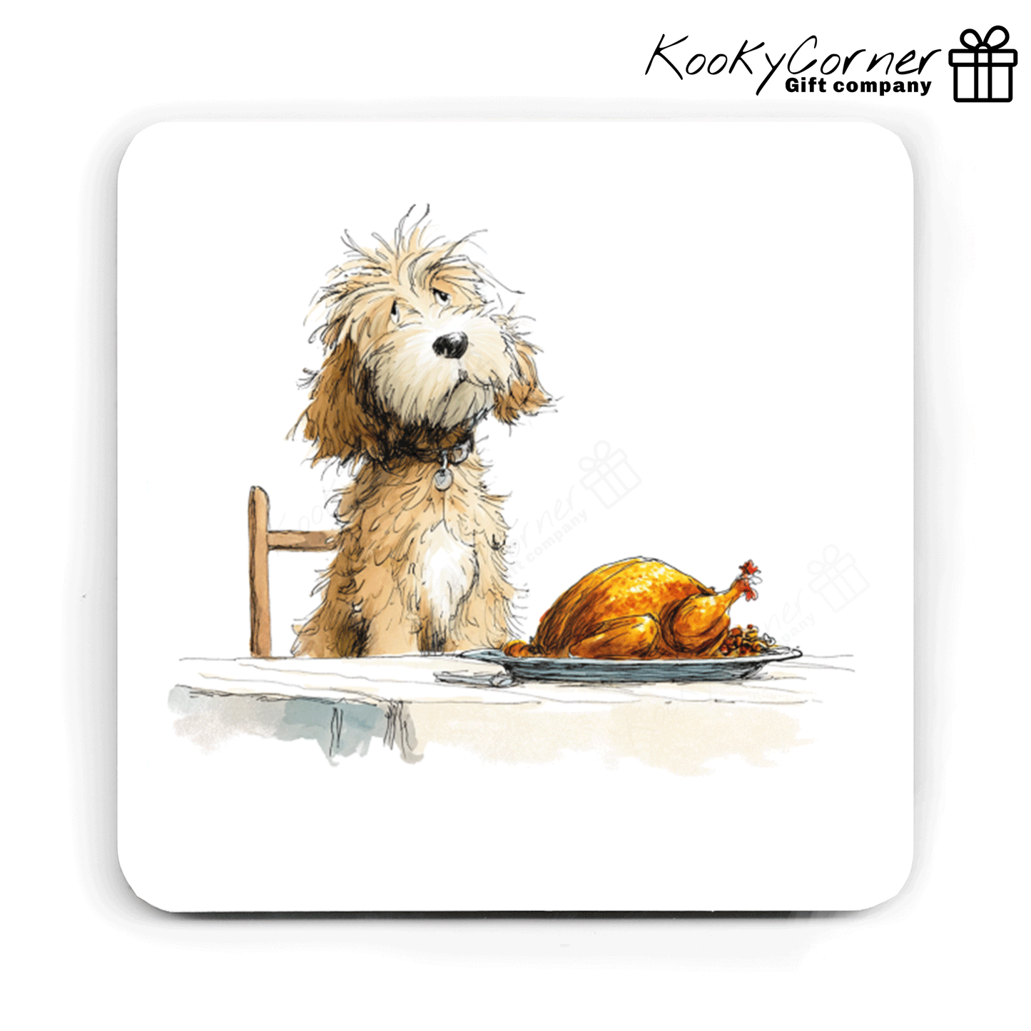 Cockapoo Hardwood Coaster Set
