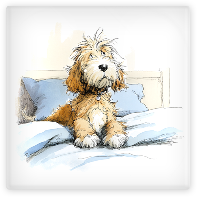 Cockapoo Glass Coaster Set
