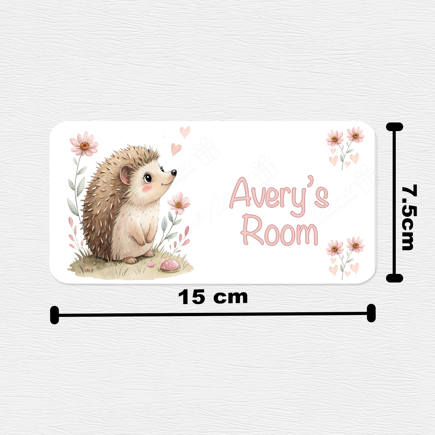 Hattie Hedgehog Children's Door Plaque