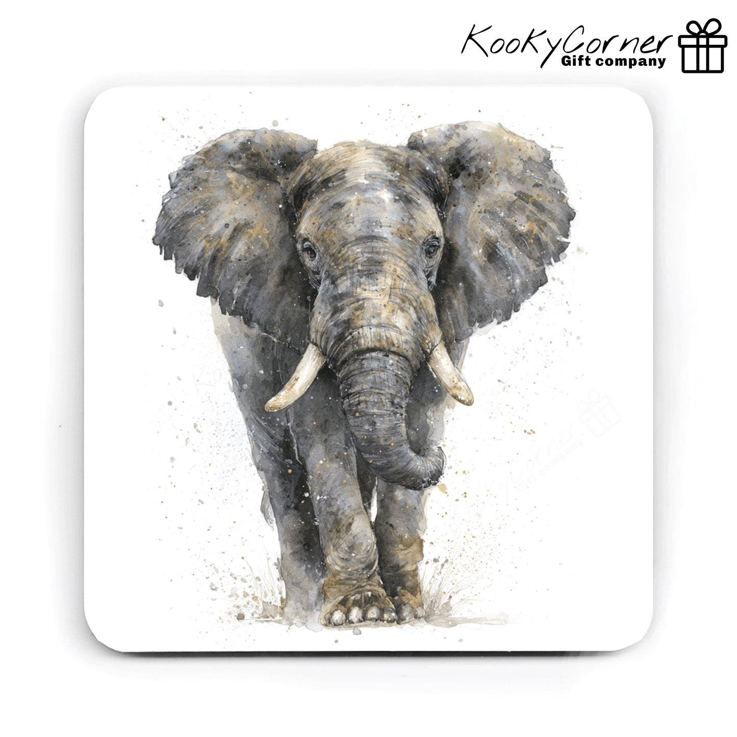 Elephant Watercolour Splash Art Mug