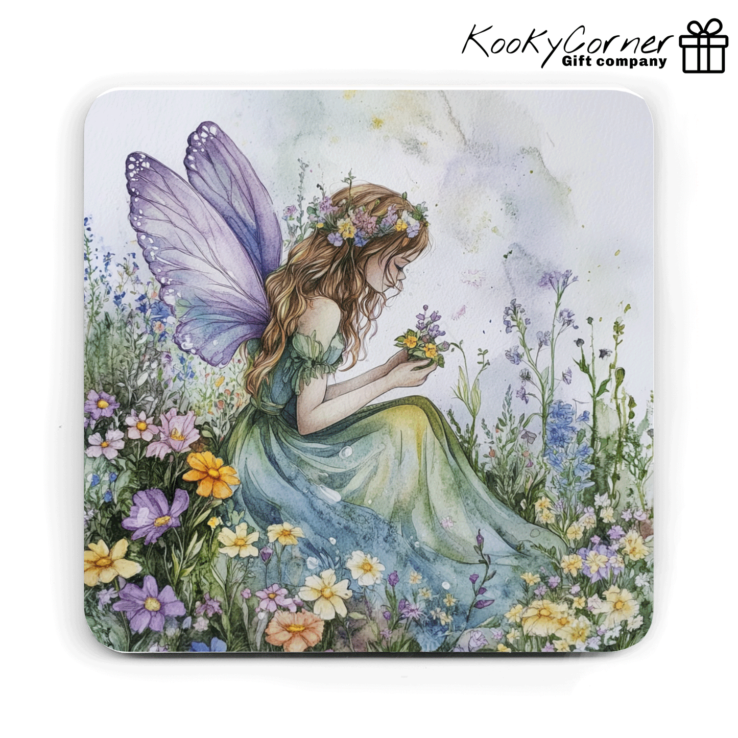 Enchanting Fairy Hardwood Coaster Set