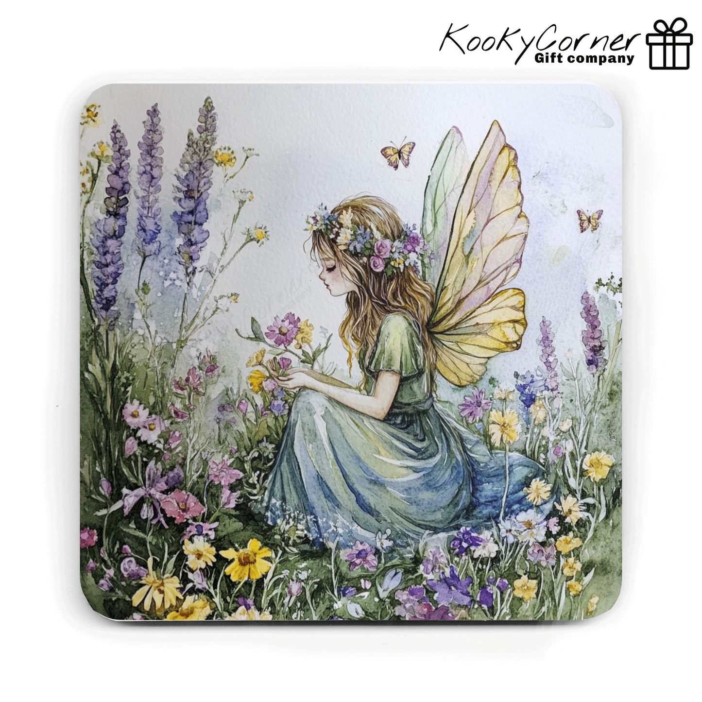 Enchanting Fairy Hardwood Coaster Set
