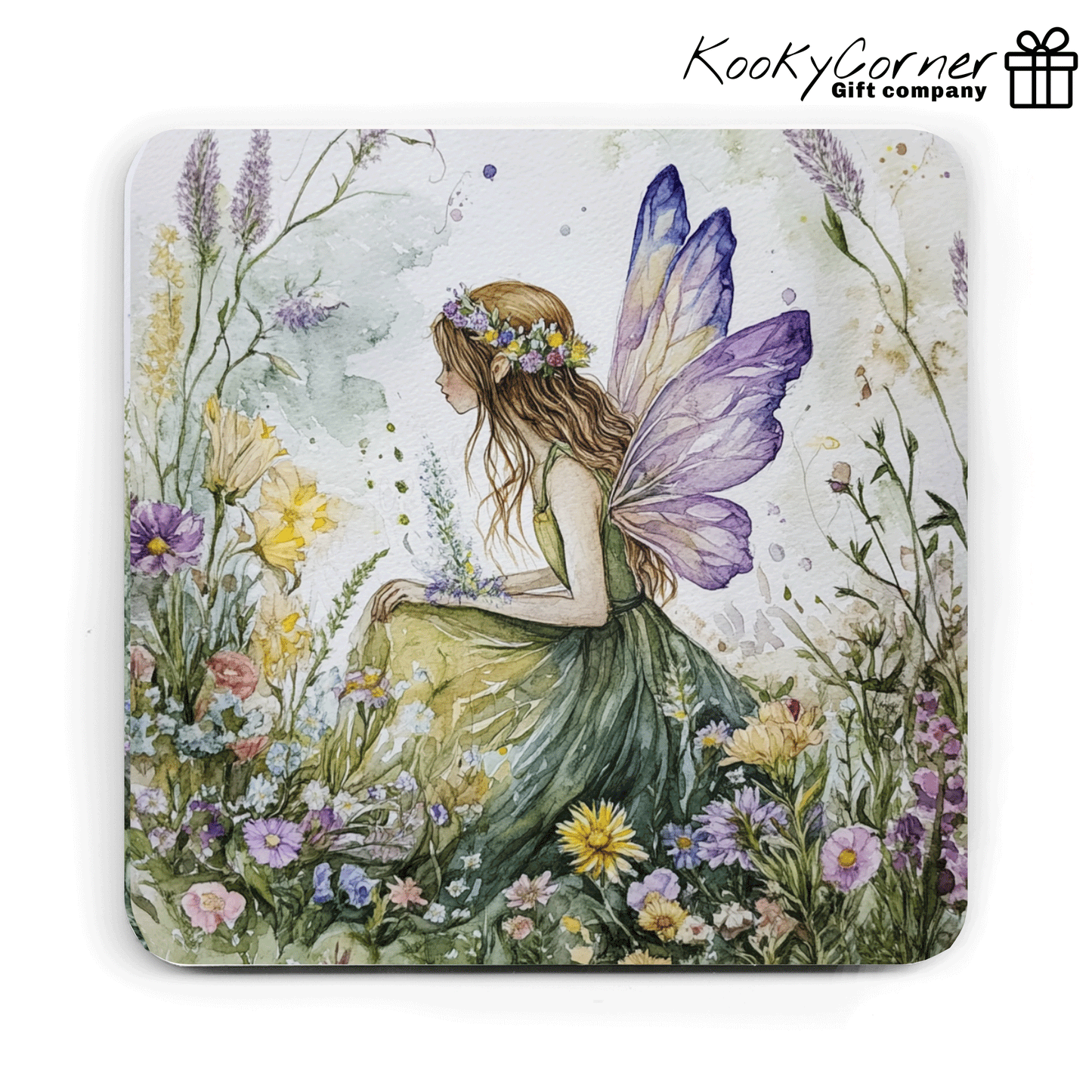 Enchanting Fairy Hardwood Coaster Set
