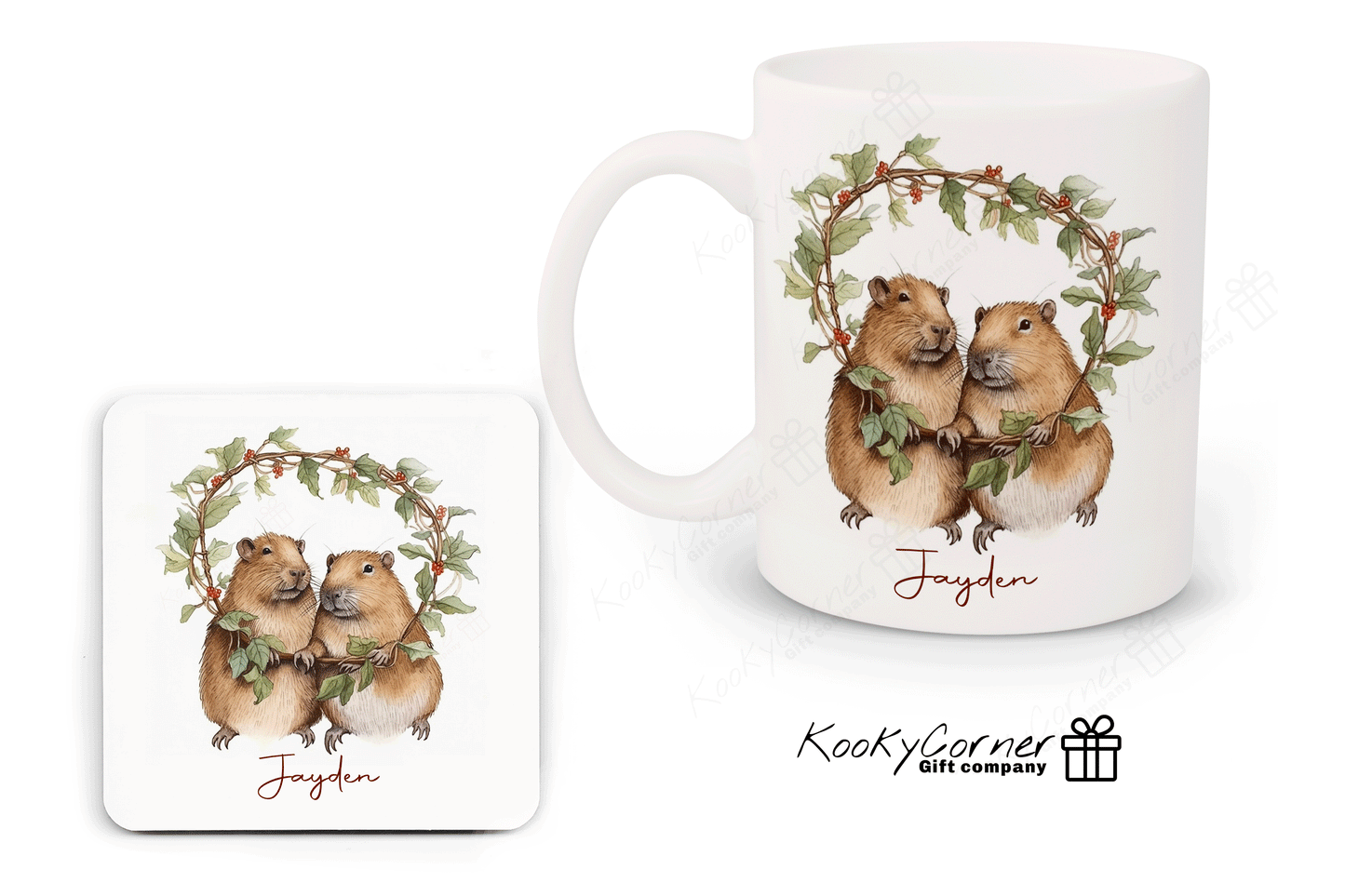 Festive Capybaras Mug