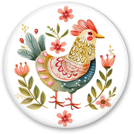 Folklore Chicken Memo Board Magnets
