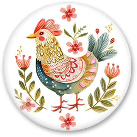 Folklore Chicken Memo Board Magnets
