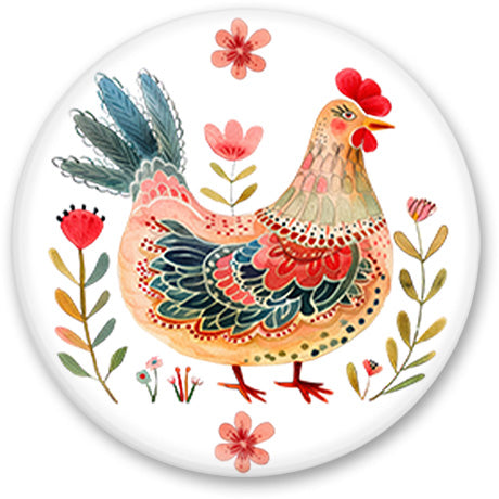 Folklore Chicken Memo Board Magnets