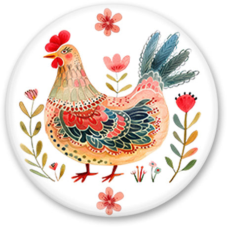 Folklore Chicken Memo Board Magnets