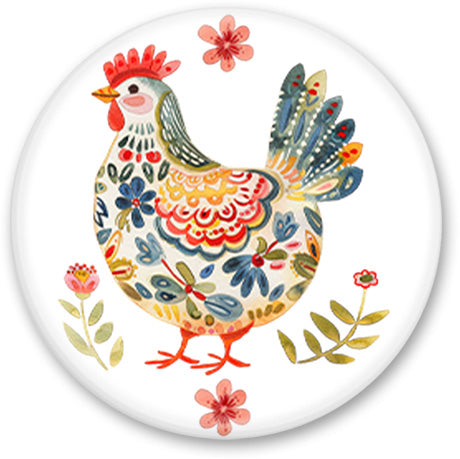 Folklore Chicken Memo Board Magnets