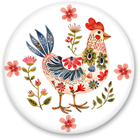Folklore Chicken Memo Board Magnets