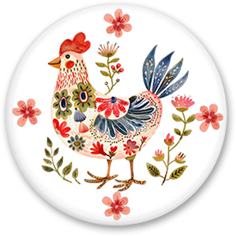 Folklore Chicken Memo Board Magnets