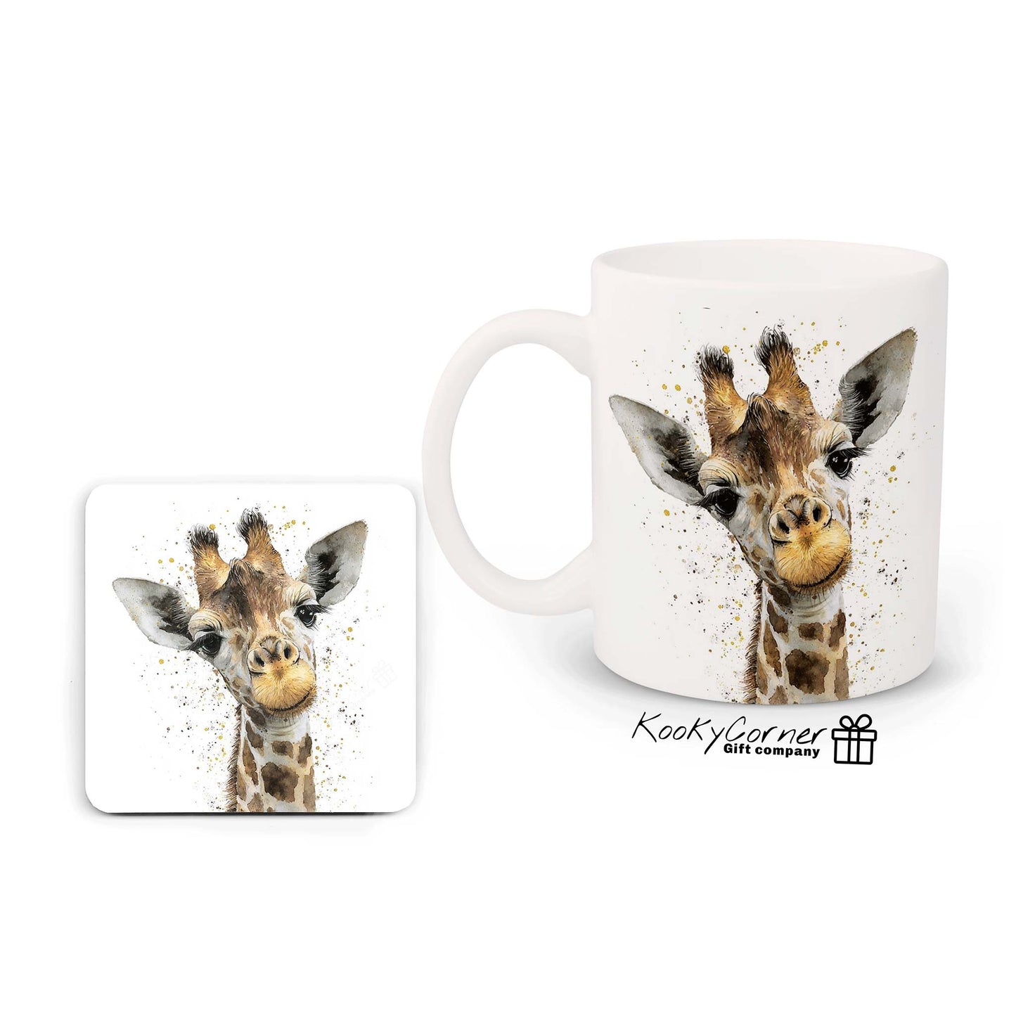 Giraffe Watercolour Splash Mug