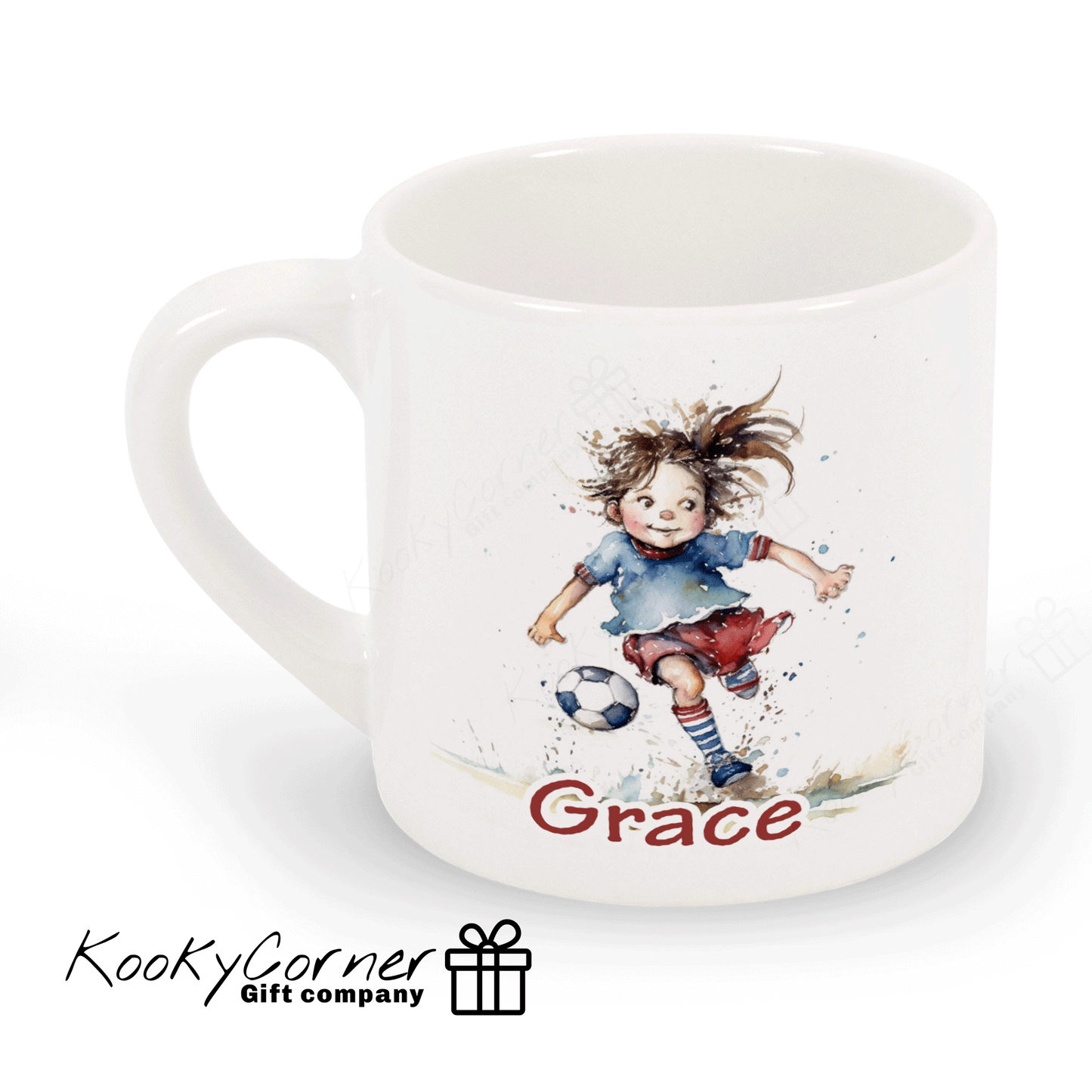 Girl Footballer Children's Mug