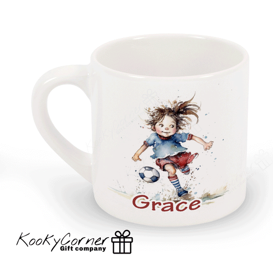 Girl Footballer Children's Mug
