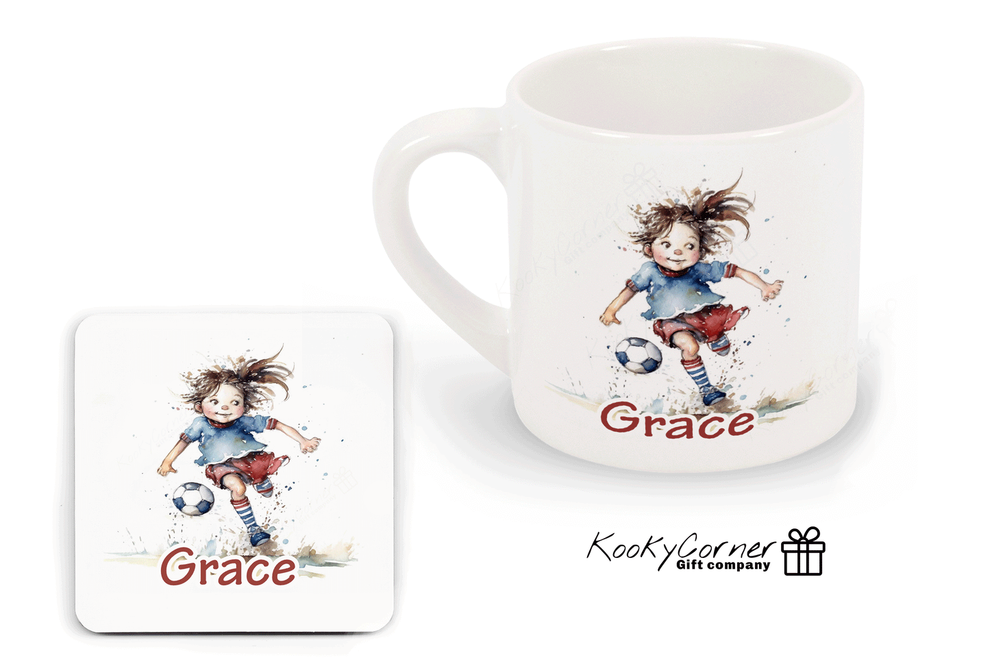 Girl Footballer Children's Mug
