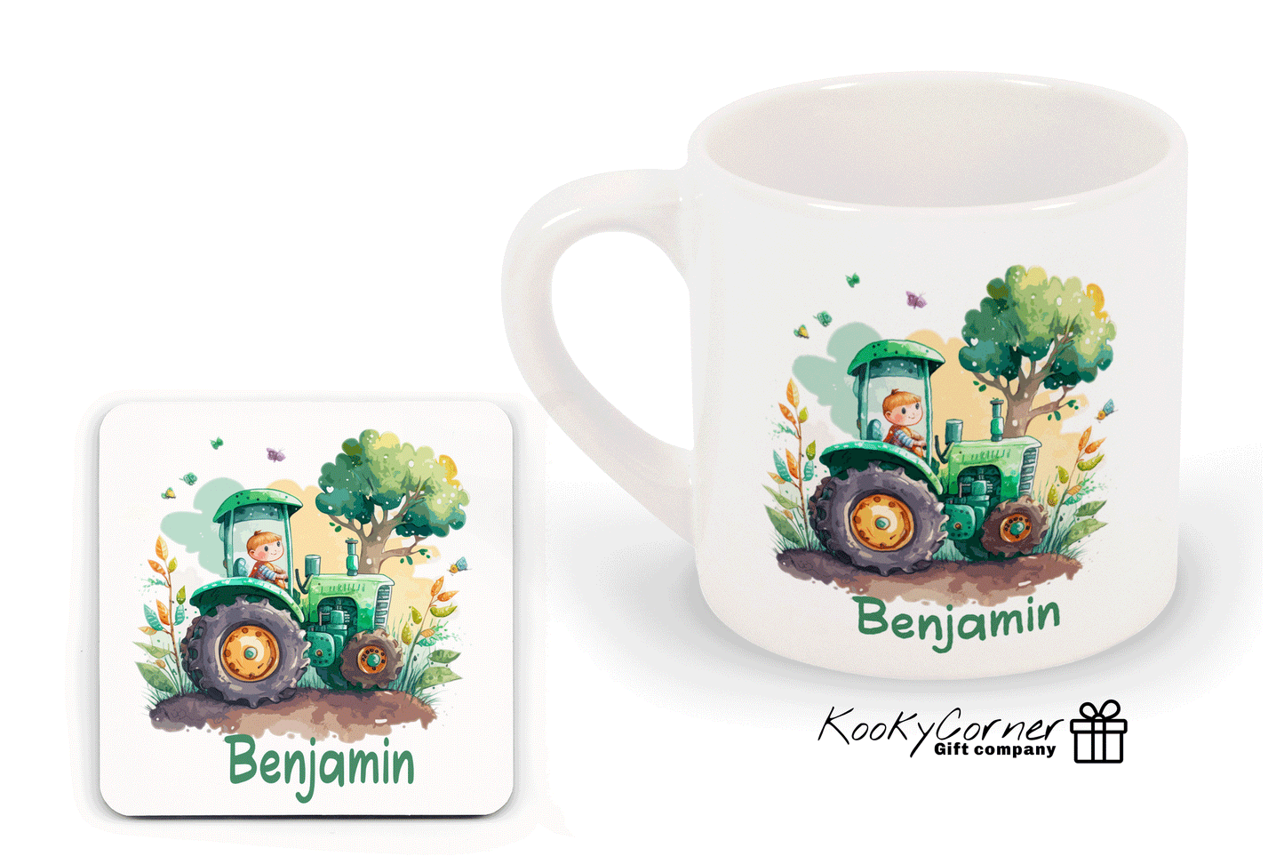 Green Tractor Children's Mug