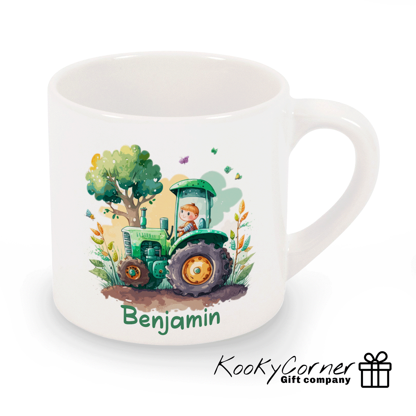 Green Tractor Children's Mug