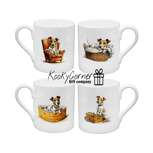 Jack Russell China Mug Set