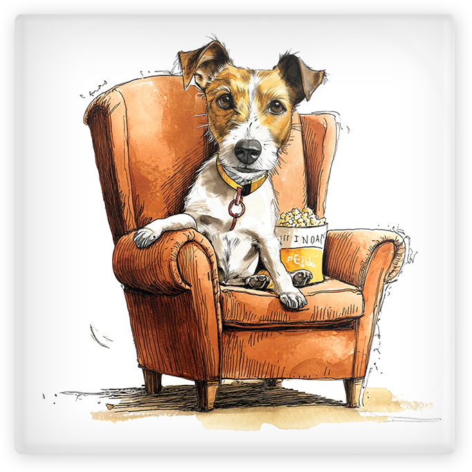 Jack Russell Glass Coaster Set