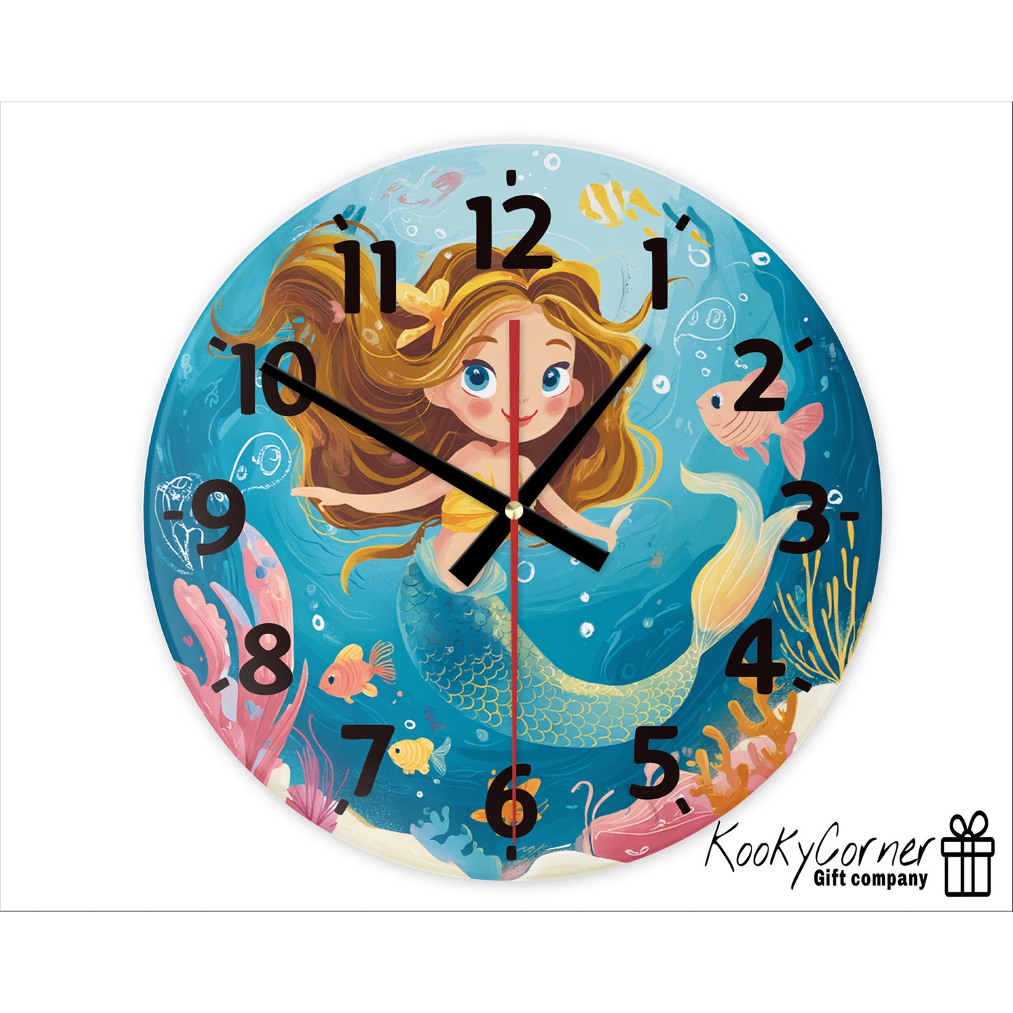 Mermaid Wall Clock (20cm)