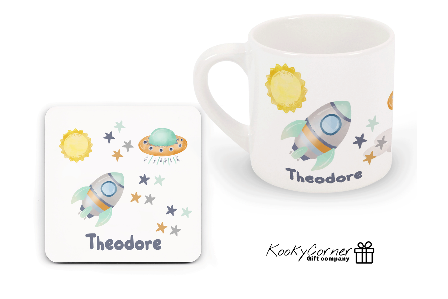 Green Outerspace Children's Mug