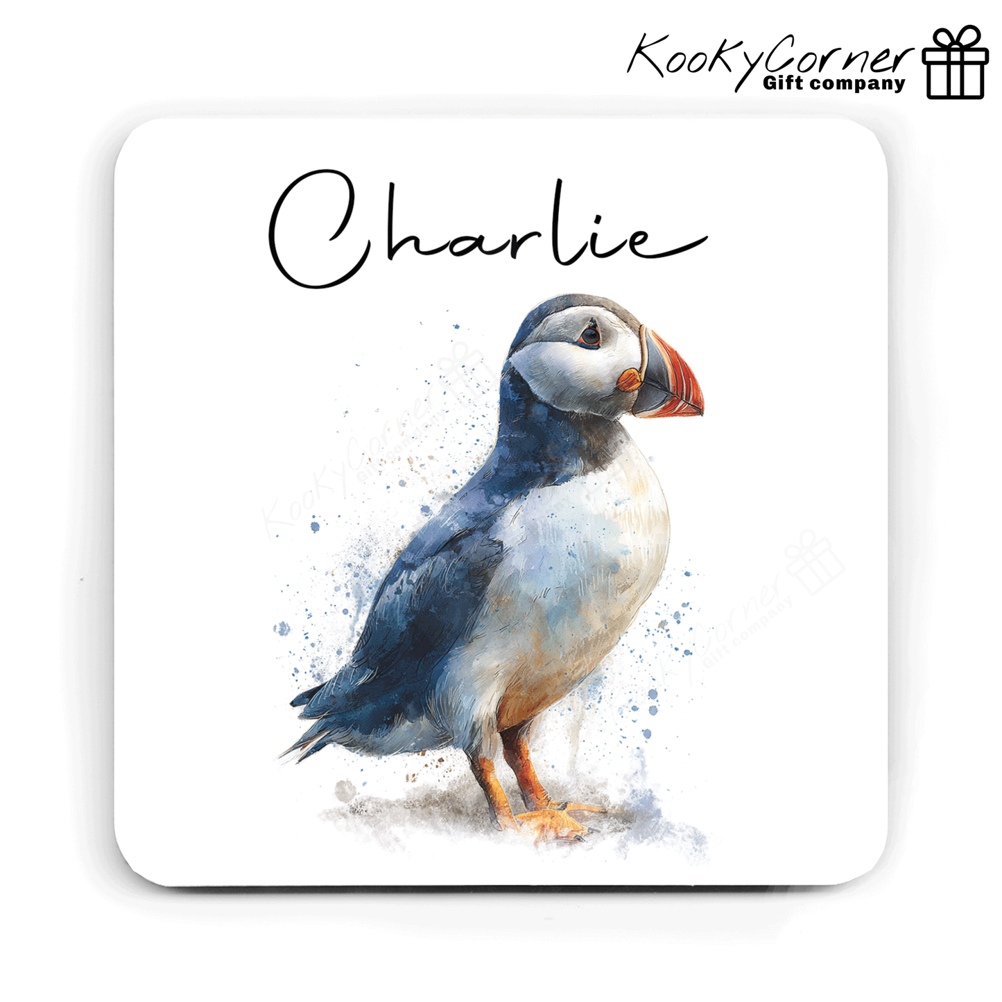 Puffin Watercolour Splash Art Mug