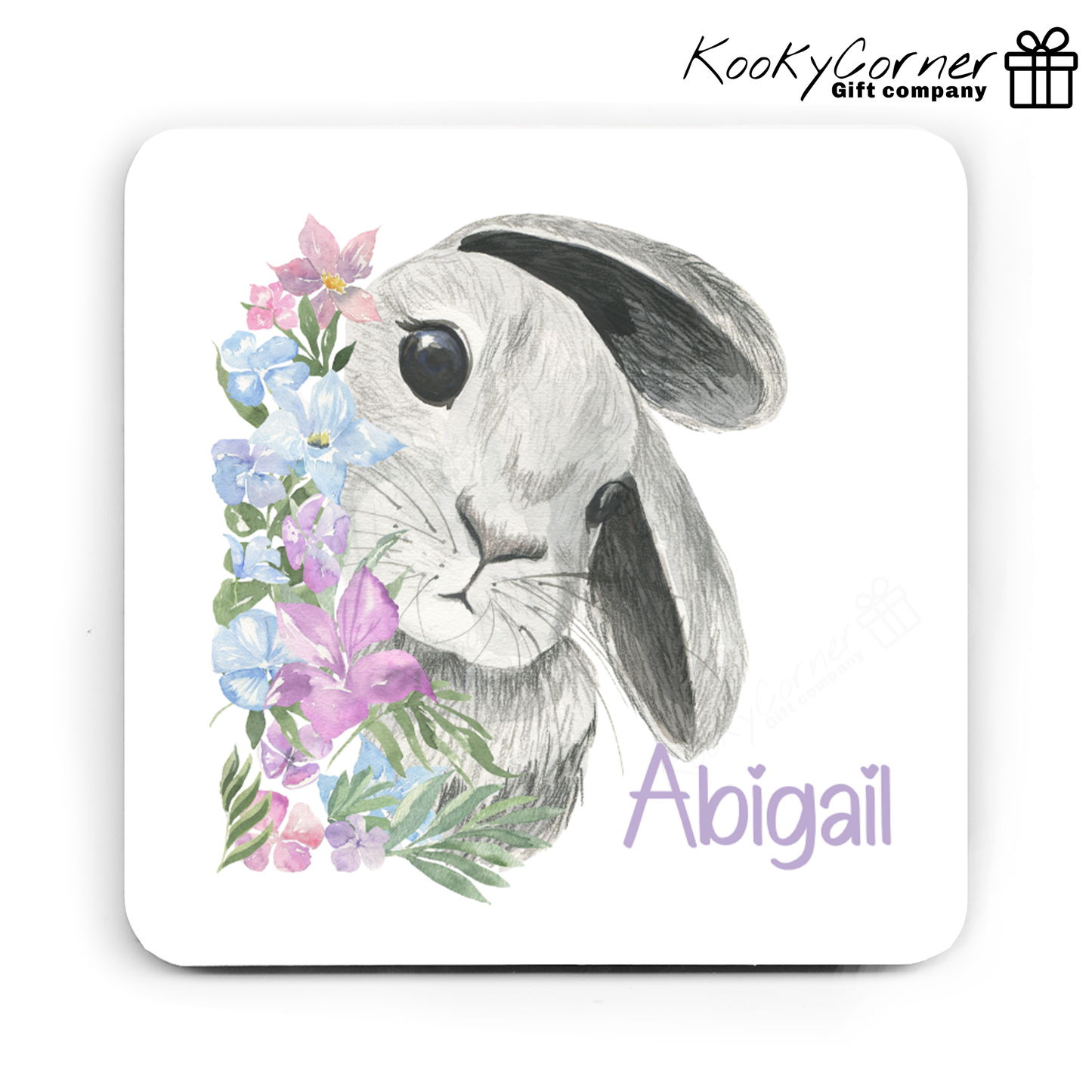 Rabbit With Flowers Children's Mug