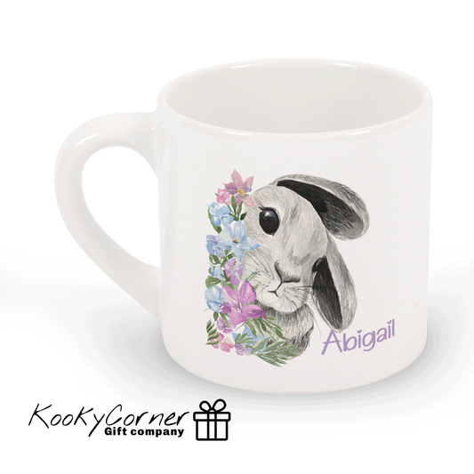 Rabbit With Flowers Children's Mug