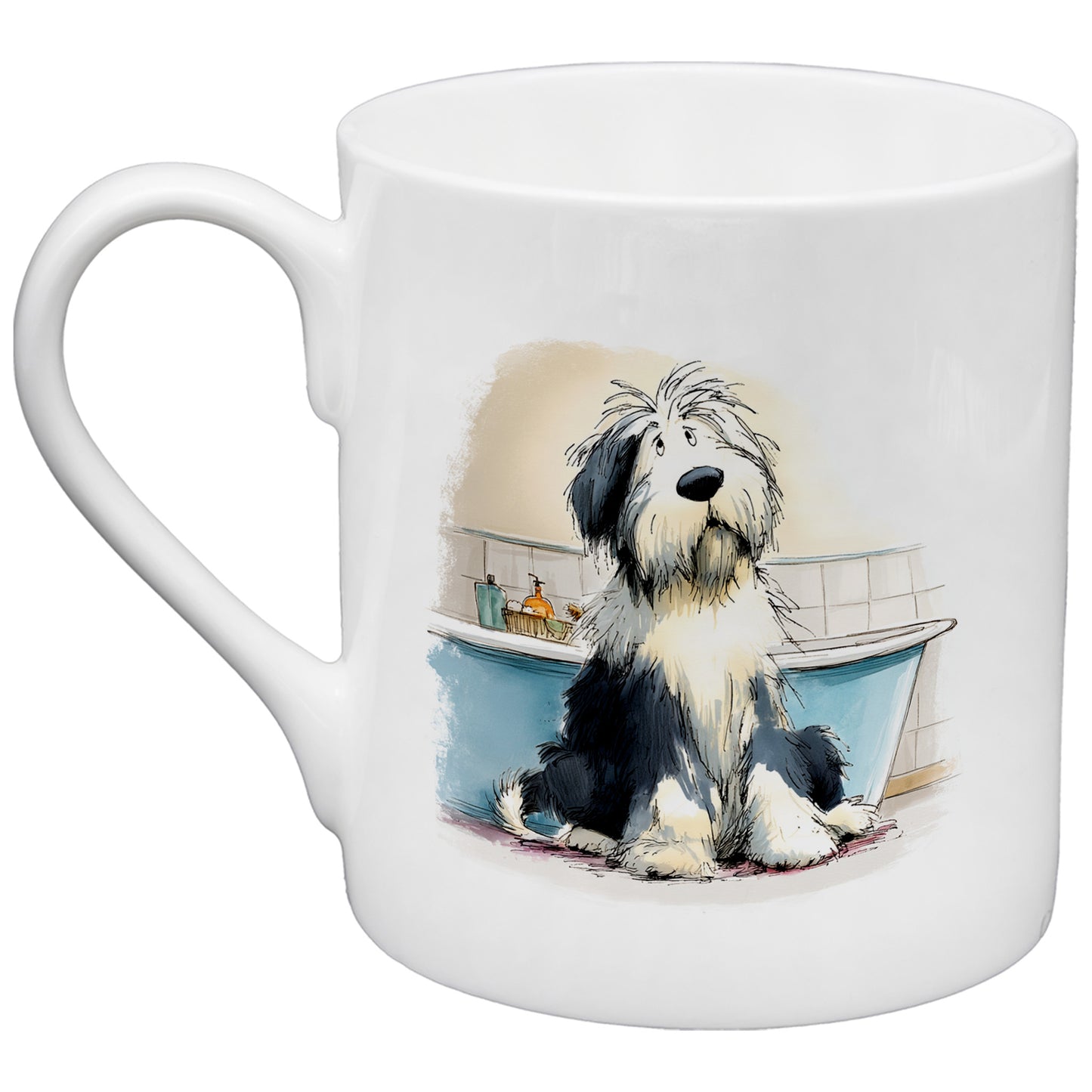 Old English Sheepdog China Mug Set