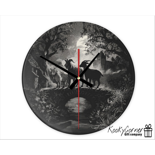 The Three Billy Goats Gruff Wall Clock (20cm)