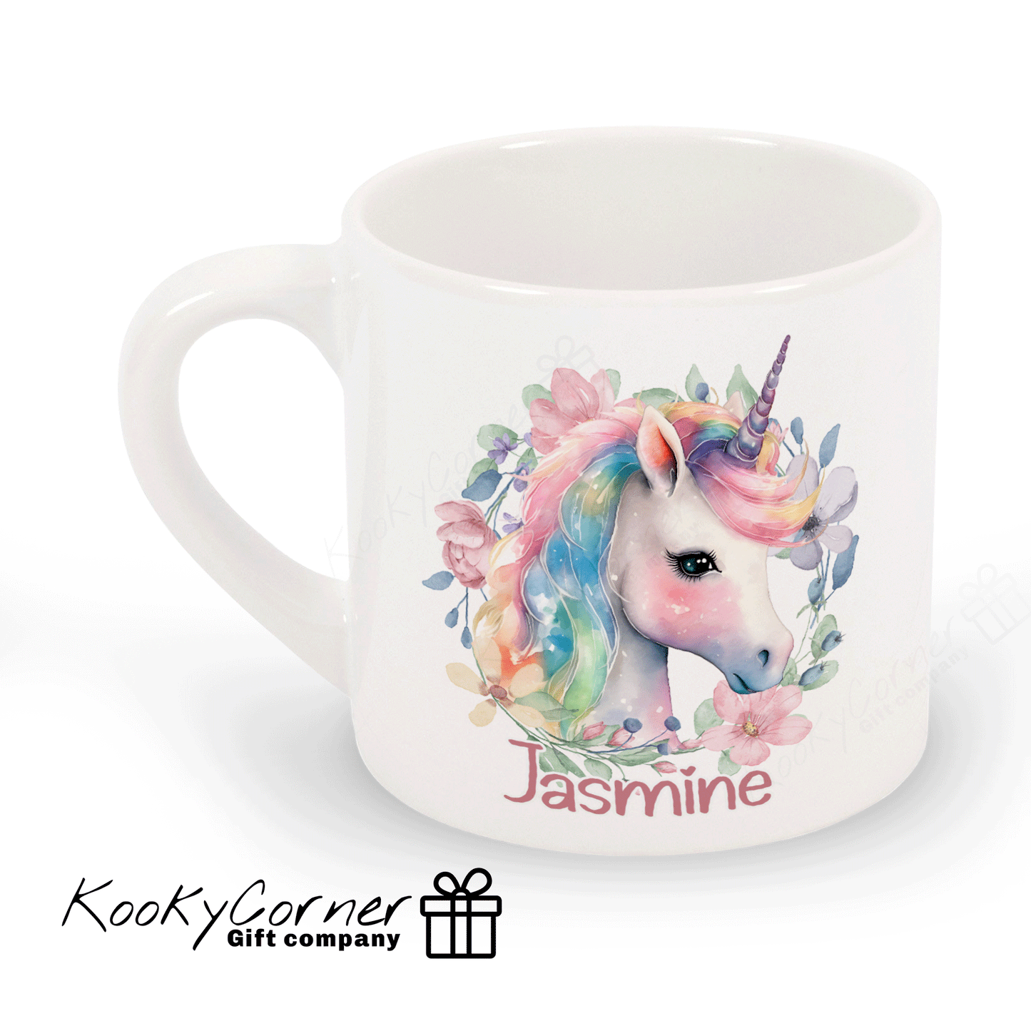 Unicorn With Flowers Children's Mug