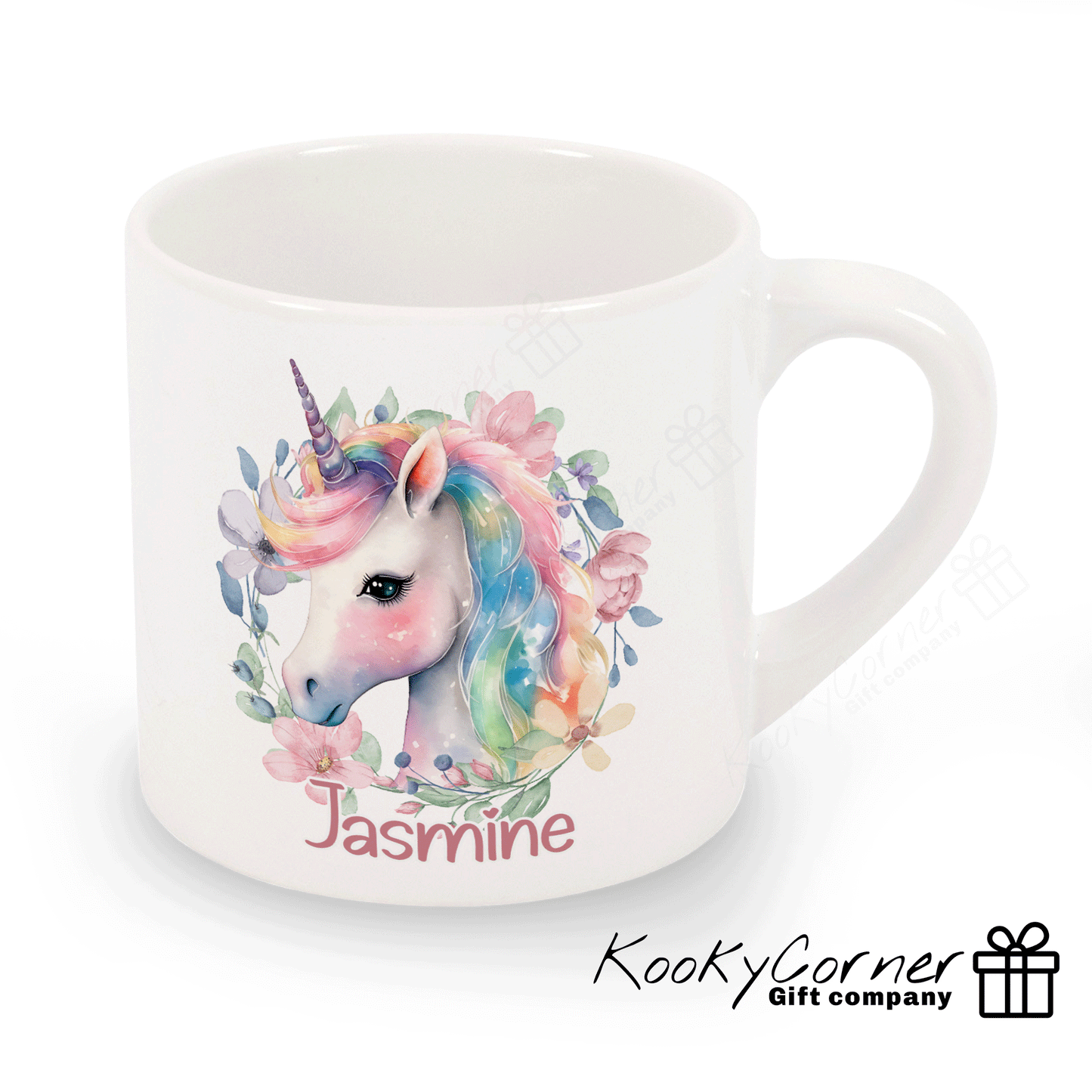 Unicorn With Flowers Children's Mug