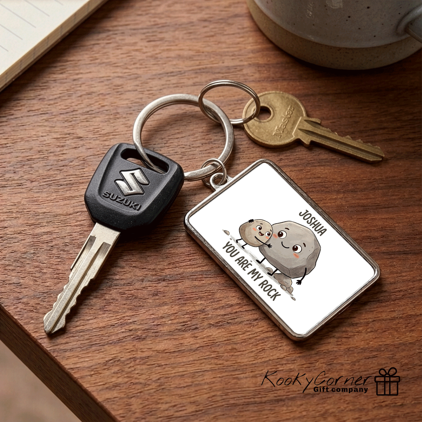 You Are My Rock Keyring