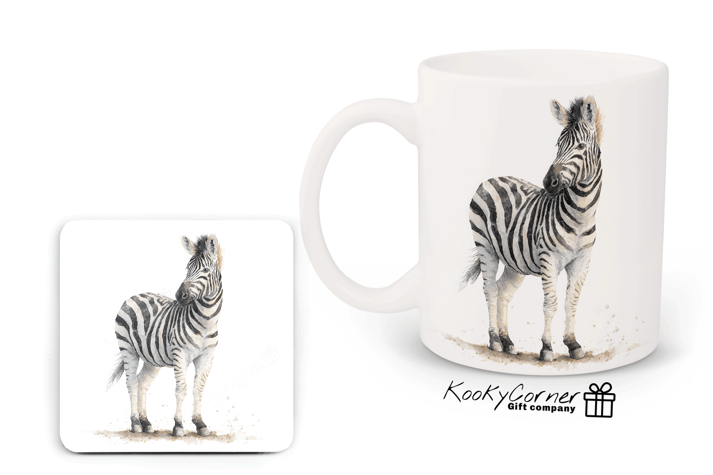Zebra Watercolour Splash Art Mug