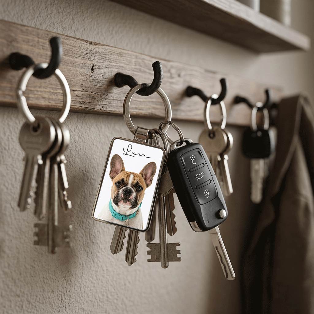 French Bulldog Keyring